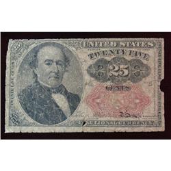 8. Series of 1874 Twenty-Five Cent Fractional Currency Note. G.
