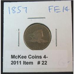 22. 1857 U.S. Flying Eagle Cent. G-4.