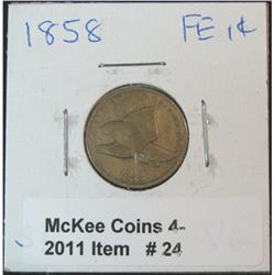 24. 1858 U.S. Flying Eagle Cent. VG-8.