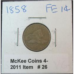 26. 1858 U.S. Flying Eagle Cent. VG-8.