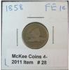 Image 1 : 28. 1858 LL U.S. Flying Eagle Cent. AG-3.