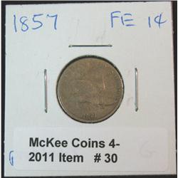 30. 1857 U.S. Flying Eagle Cent. G-4.