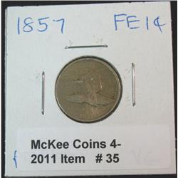 35. 1857 U.S. Flying Eagle Cent. G-4.