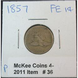 36. 1857 U.S. Flying Eagle Cent. G-4.