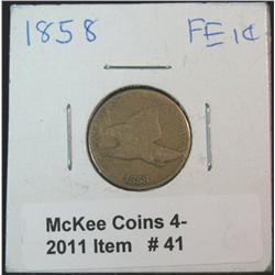 41. 1858 LL U.S. Flying Eagle Cent. G-4.