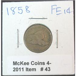 43. 1858 LL U.S. Flying Eagle Cent. G-4.
