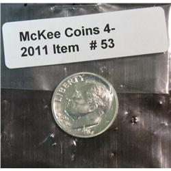 53. 1964 P Roosevelt Dime. Gem Proof MS 67.