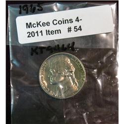 54. 1964 P Jefferson Nickel. Gem Proof MS 67.