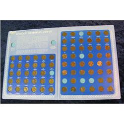 59. Partial Set of 1919-1989 Indian Cents in a Harris Folder.