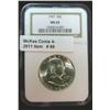 Image 1 : 89. 1957 P Franklin Half Dollar. NGC slabbed MS 65.