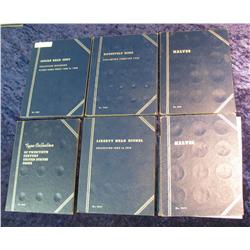101. Group of used Whitman folders for Liberty Nickels, Halves,