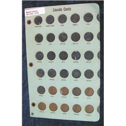 102. 1916-18S Set of Lincoln Cents in an old Crest Coin Page.