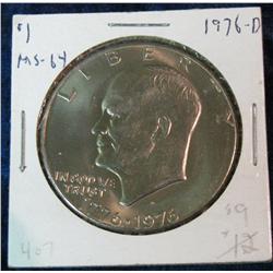 105. 1976 D Type One Eisenhower Dollar. MS 64.