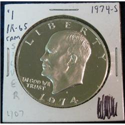 106. 1974 S Eisenhower Dollar. Proof Cameo Silver.