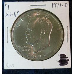 110. 1971 D Eisenhower Dollar. MS 65.