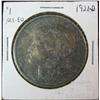 111. 1921 D Silver Morgan Dollar. MS 60. Heavy toning.