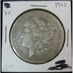 114. 1903 P Silver Morgan Dollar. VF-20.