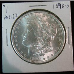 117. 1898 O Silver Morgan Dollar. MS 63.