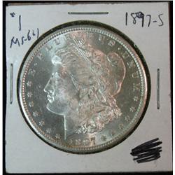 119. 1897 S Silver Morgan Dollar. MS 64.