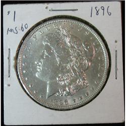 121. 1896 P Silver Morgan Dollar. MS 60.