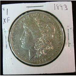 125. 1893 P Silver Morgan Dollar. EF 40.