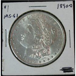 127. 1890 O Silver Morgan Dollar. MS 61.