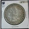 128. 1890 CC Silver Morgan Dollar. EF 40.