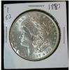 132. 1887 P Silver Morgan Dollar. MS 63.