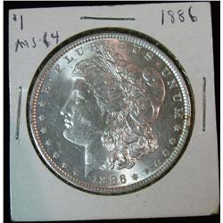133. 1886 P Silver Morgan Dollar. MS 64.