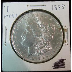 135. 1885 P Silver Morgan Dollar. MS 61.