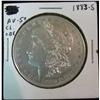 137. 1883 S Morgan Silver Dollar. AU 50. Cleaned Obverse.