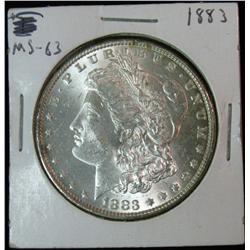 139. 1883 P Morgan Silver Dollar. MS 63.