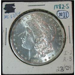 140. 1882 S Silver Morgan Dollar. MS 63/65.