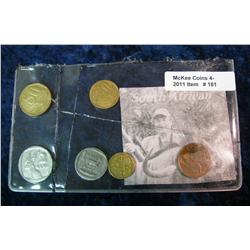 181. Six-Piece South African Type Set. Five Cent to Two Rand.