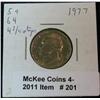 Image 1 : 201. 1977 P Jefferson Nickel. MS 64. 4 3/4 steps.