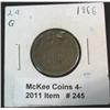 245. 1866 U.S. Two Cent Piece. G-4.