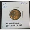 246. 1952 S Lincoln Cent. MS 65 Red.