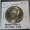 259. 1998 P Kennedy Half Dollar. MS 65.