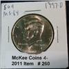 260. 1997 D Kennedy Half Dollar. MS 64.