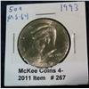 267. 1993 P Kennedy Half Dollar. MS 64.
