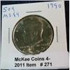 271. 1990 P Kennedy Half Dollar. MS 64.