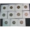 339. (8) Carded Canada Nickels & (3) Canada Cents. Some Prooflike.