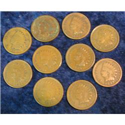 348. (10) 1800 era Indian Head Cents.