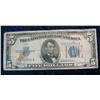 360. Series 1934 $5 Silver Certificate. VG. Some staining.