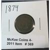 369. 1874 Indian Head Cent. G-4.