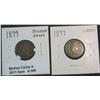 388. (2) 1899 Indian Head Cents. Both higher grades.
