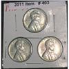 Image 1 : 403. High Grade World War II U.S. Steel Cent Three-Piece Set.