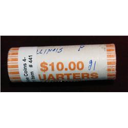 441. 2003 P Illinois Statehood Brilliant Uncirculated Roll of Quarters.