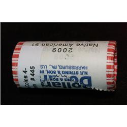 445. 2009 Original BU Roll of Native American Dollar Coins. $25 face.