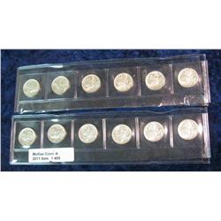 459. (12) 1941-44 Mercury Dimes. All flashy Uncirculated.